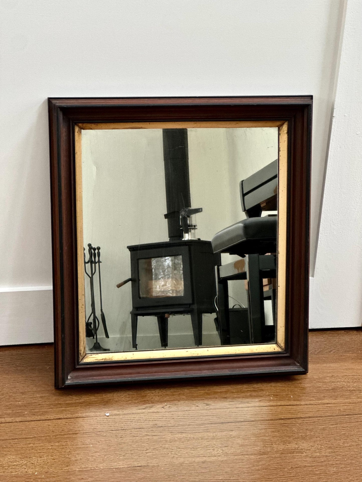 Vintage/Antique Wooden Wall Mirror With Gilt Trim