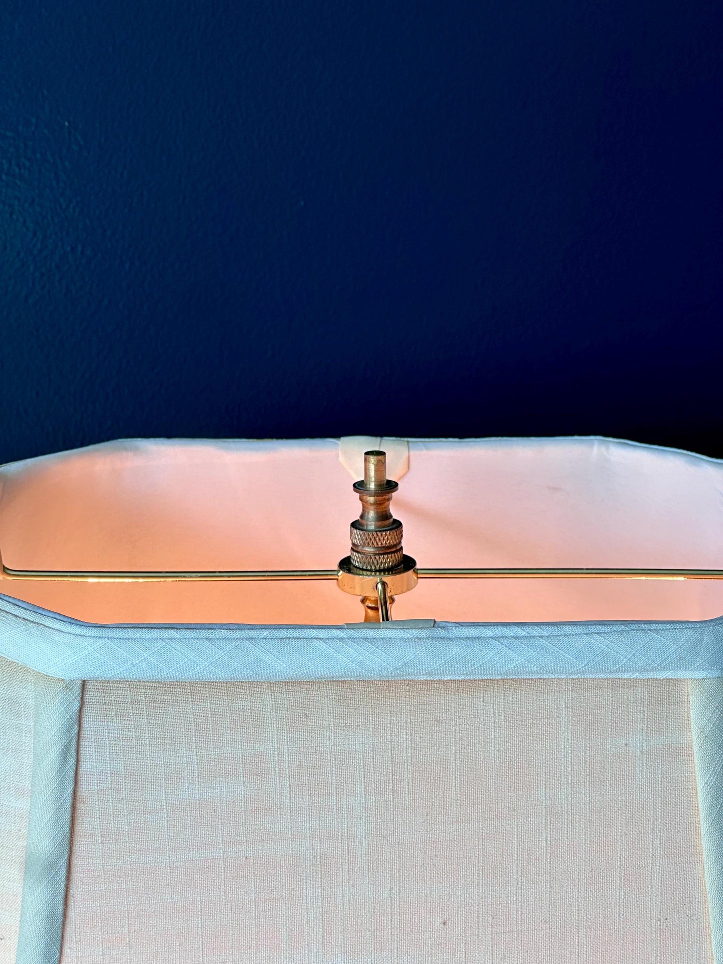 Vintage Ceramic Table Lamp with Crackle Glaze and Pagoda Shade – Warm Golden Ochre with Working Pull Chain