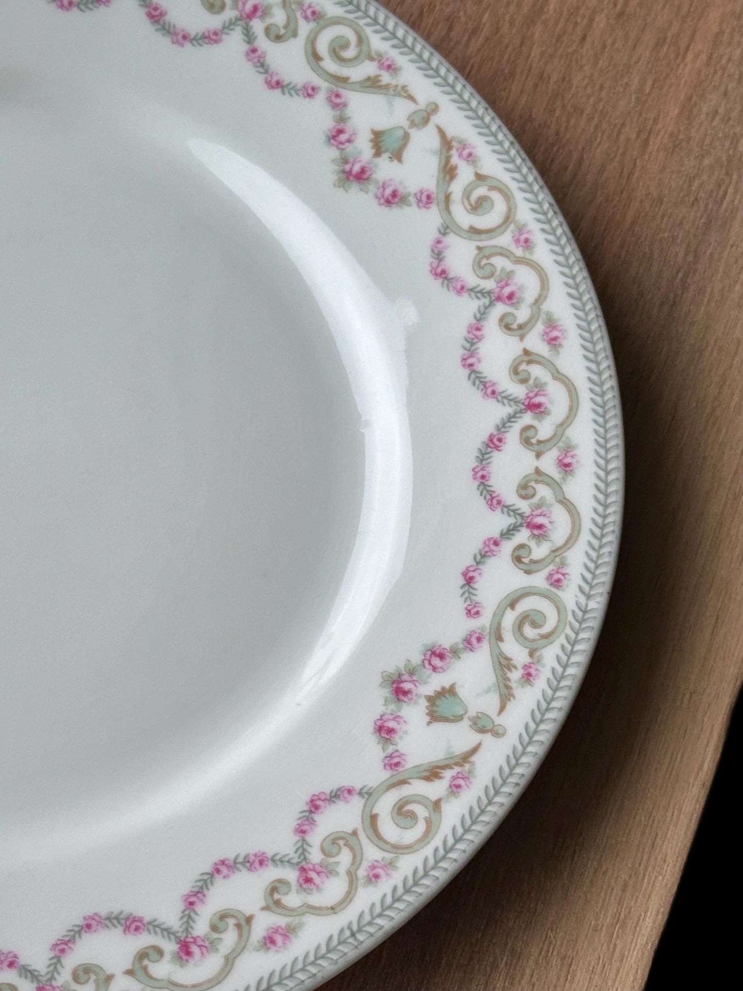 Antique Limoges Dessert Plates – Set of 6 – Hand Painted Elite Works Bawo & Dotter (c. 1896–1920)