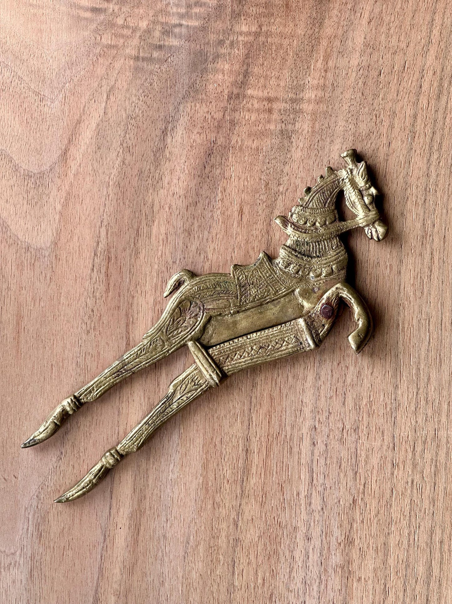 Antique Brass Horse Nut Crackers/Cigar Cutter – Articulated Figural Tool