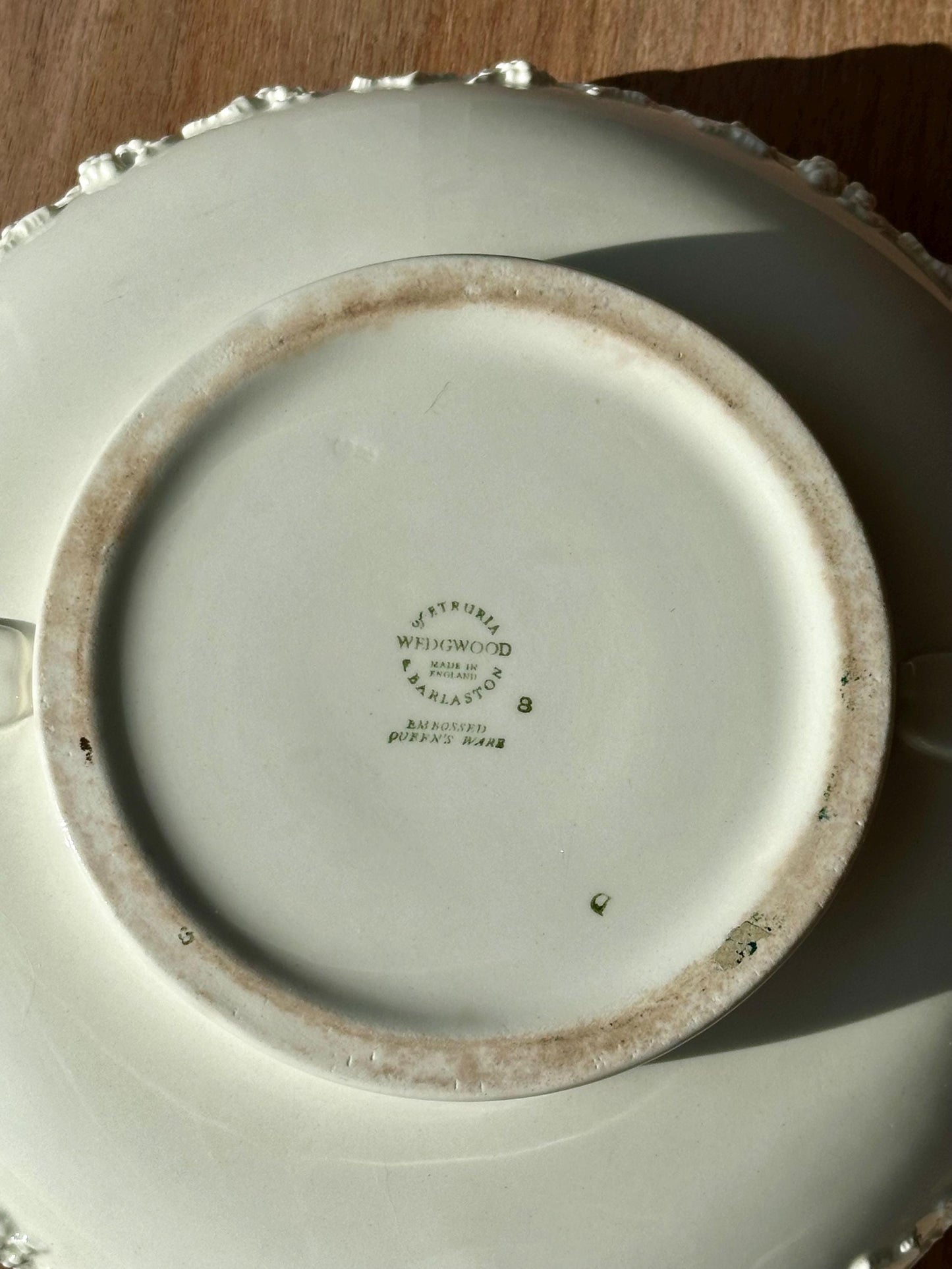 Antique Wedgwood Embossed Queensware Tureen with Lid