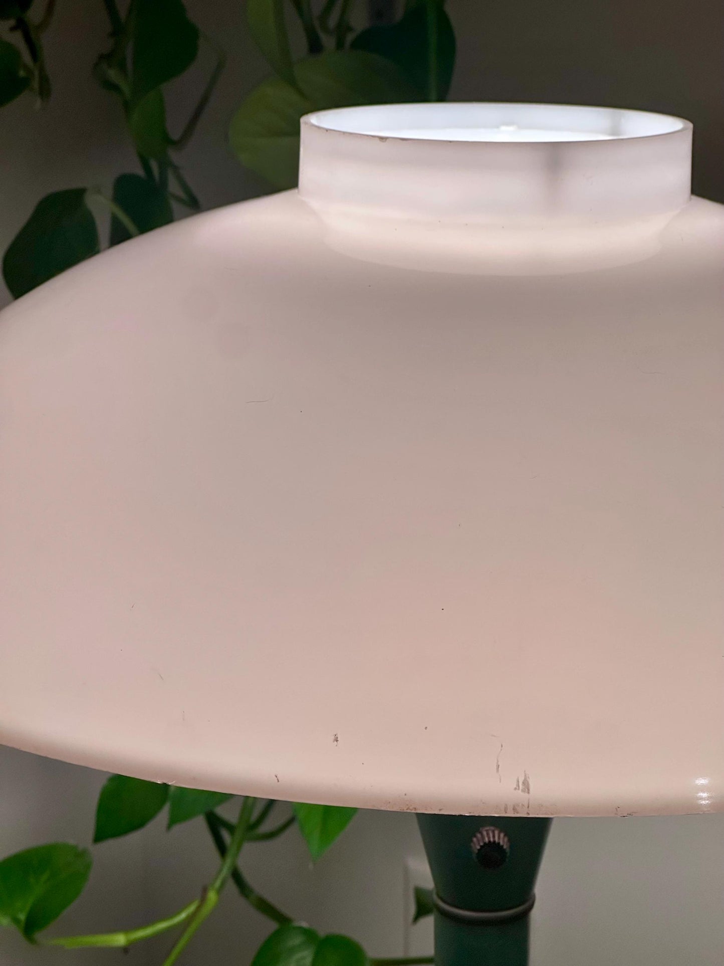 Gerald Thurston for Lightolier Table Lamp | Mid-Century Modern Mint Green Lamp with White Glass Shade | Iconic American Design