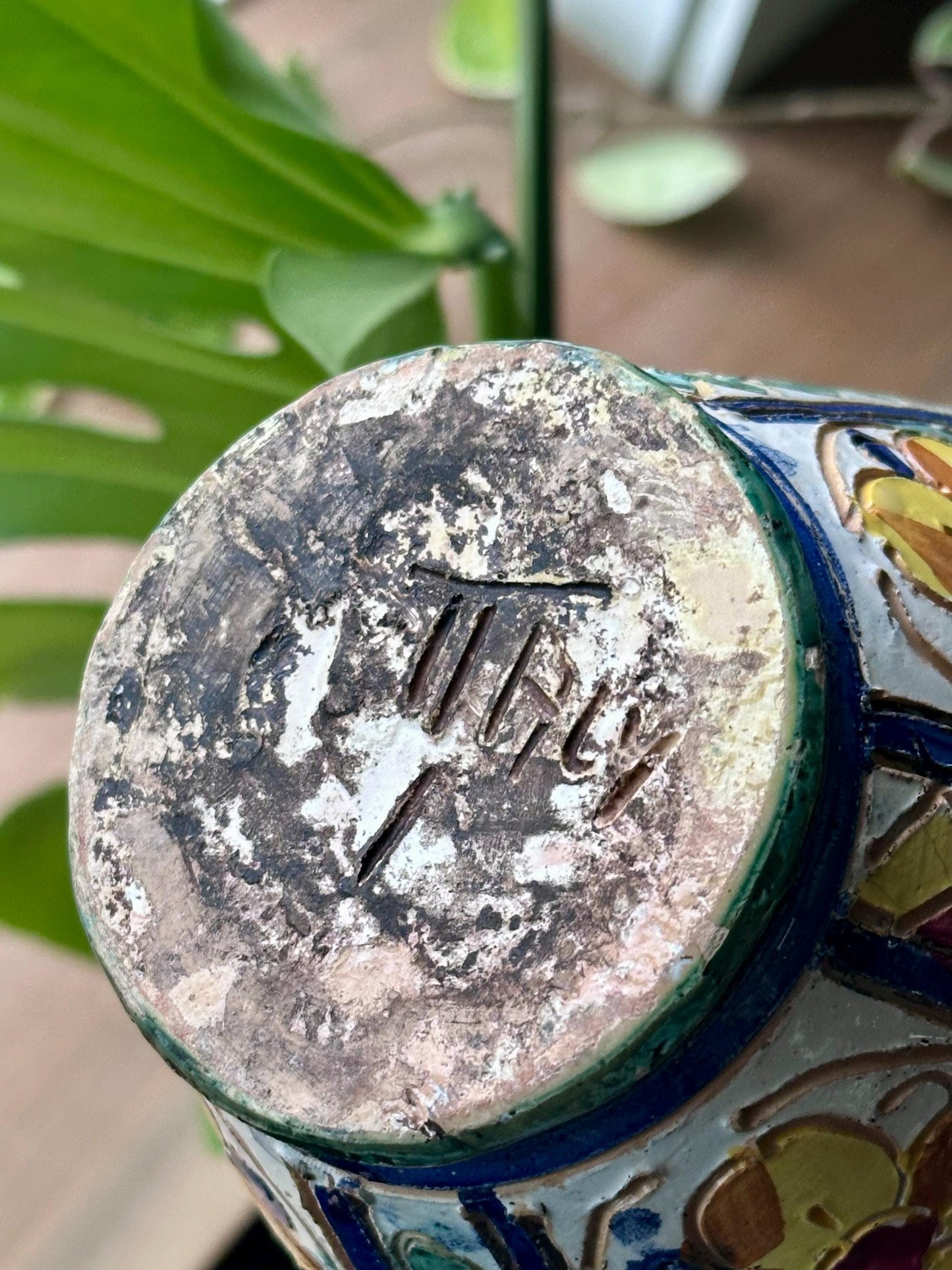 antique deruta majolica vase pitcher hand painted italian pottery signed italy – vintage antique home decor from Mid Hudson Vintage