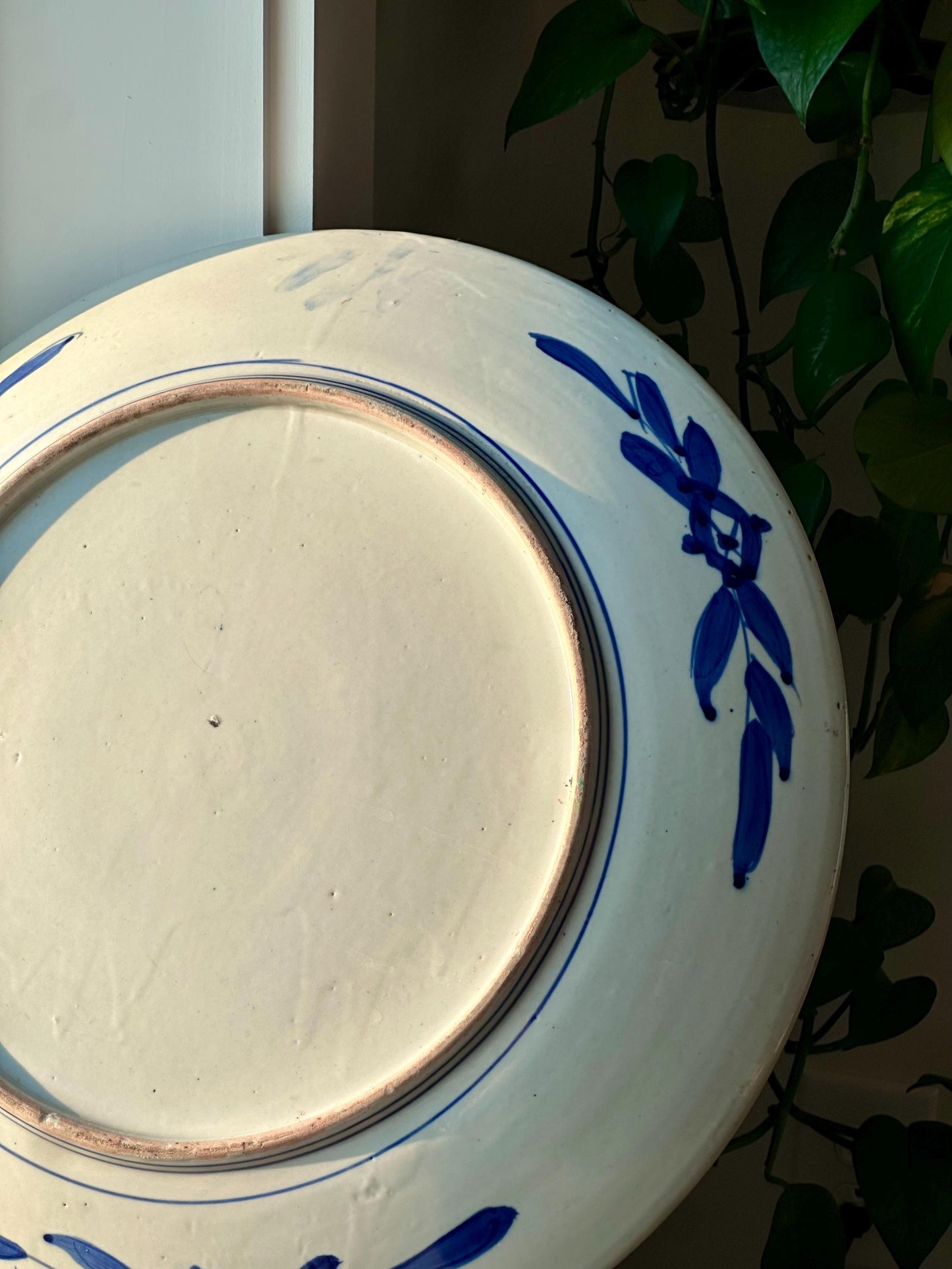 Large Antique Imari Charger Plate – Hand-Painted, 18" – Meji Period