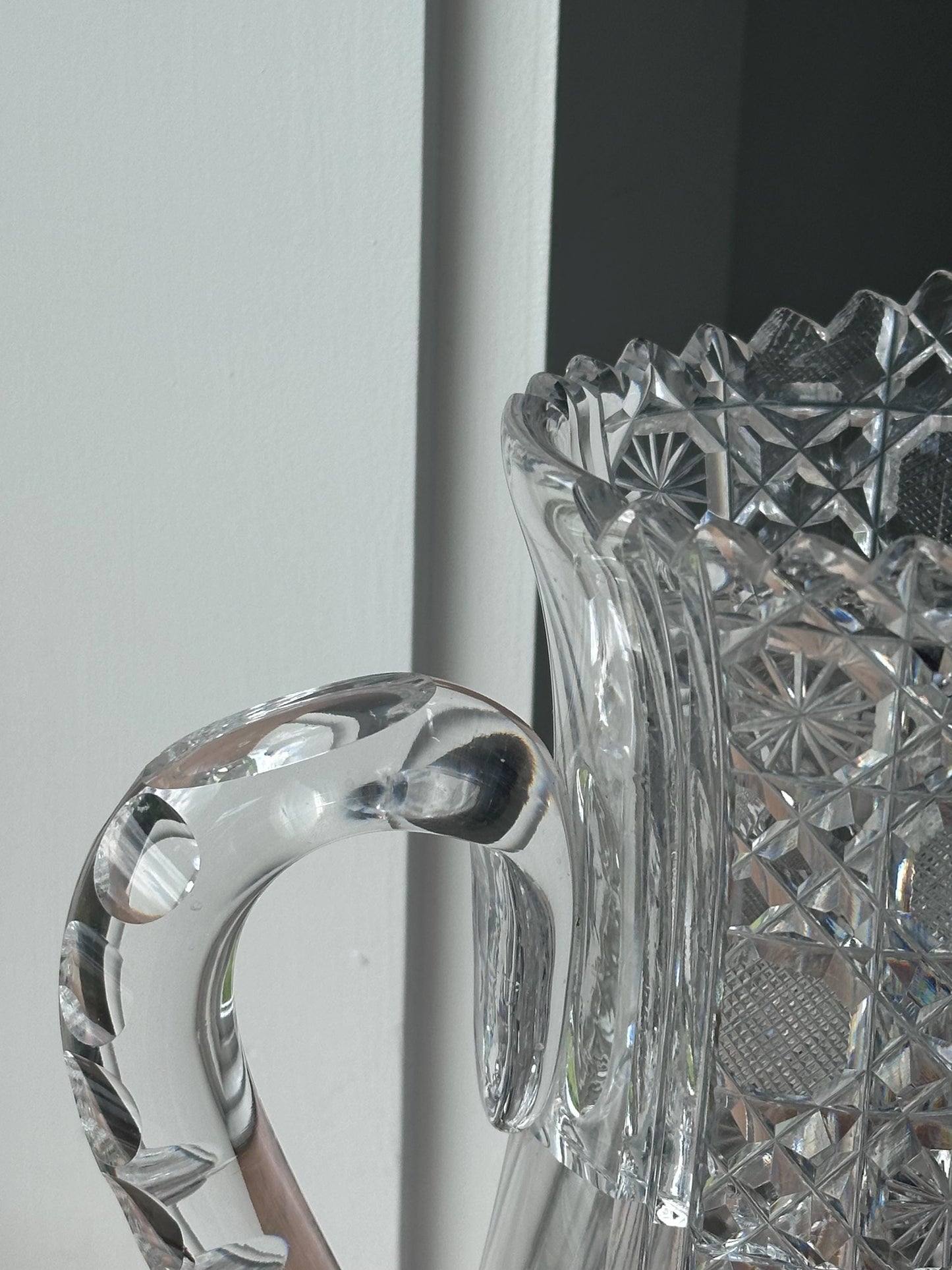 antique american brilliant cut glass pitcher – vintage antique home decor from Mid Hudson Vintage