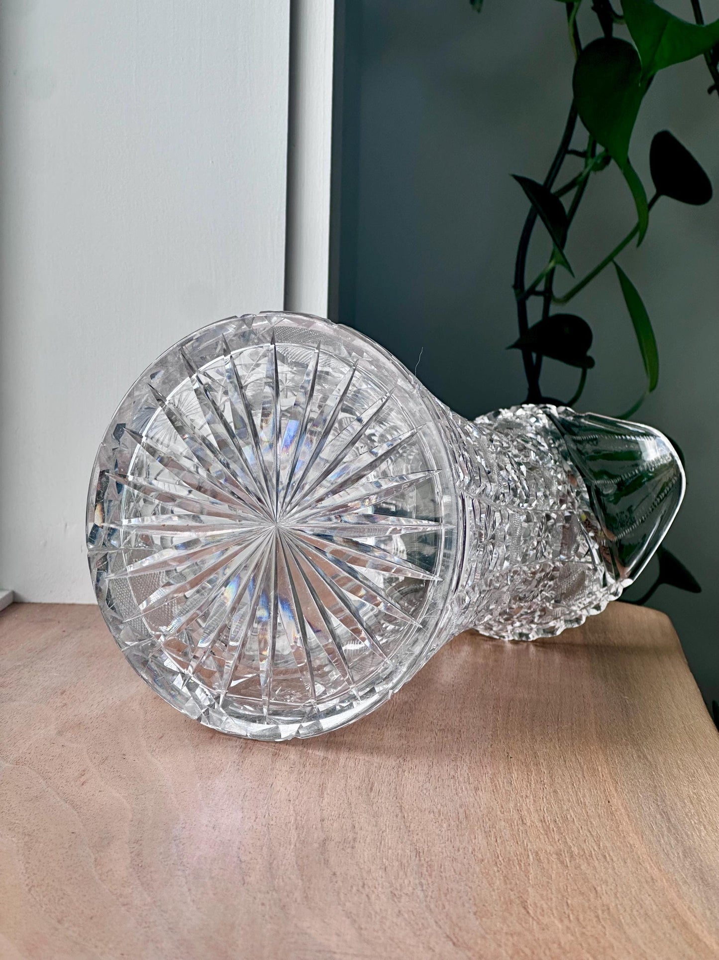 antique american brilliant cut glass pitcher – vintage antique home decor from Mid Hudson Vintage