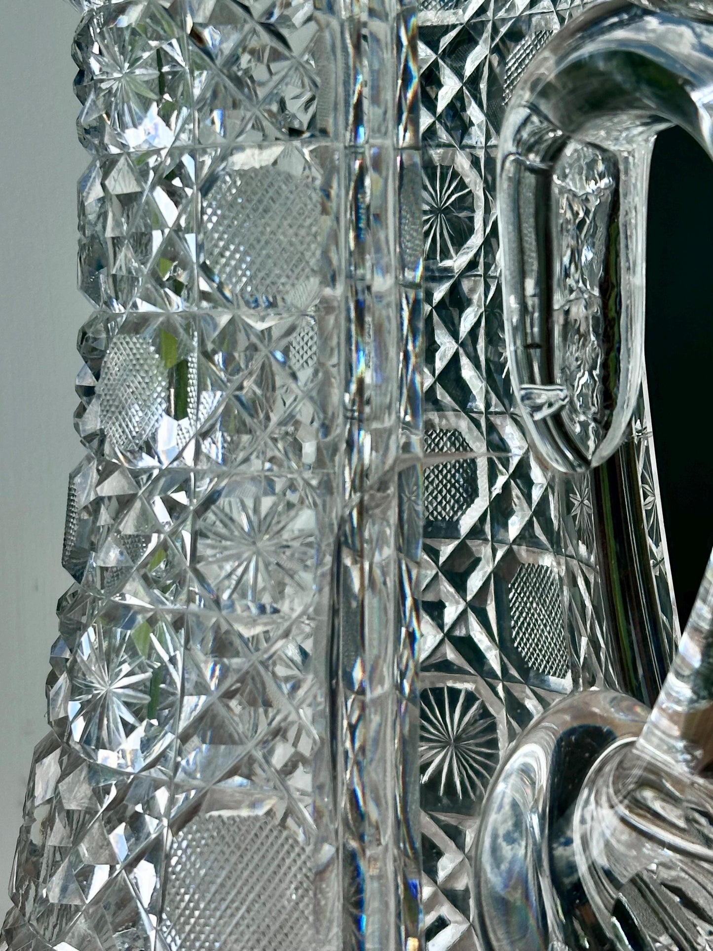 antique american brilliant cut glass pitcher – vintage antique home decor from Mid Hudson Vintage