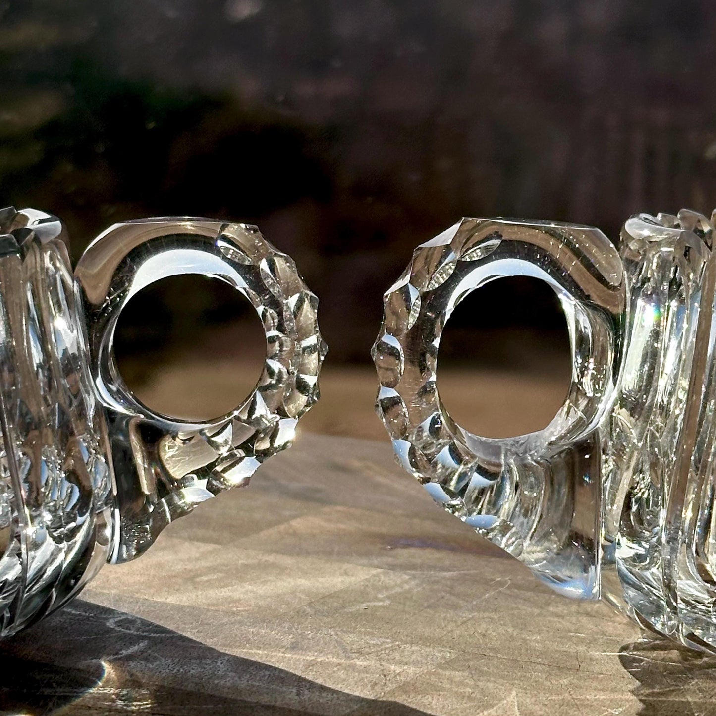 antique crystal groove slash american brilliant bowl creamer set 1897 1912 – vintage antique home decor from Mid Hudson Vintage