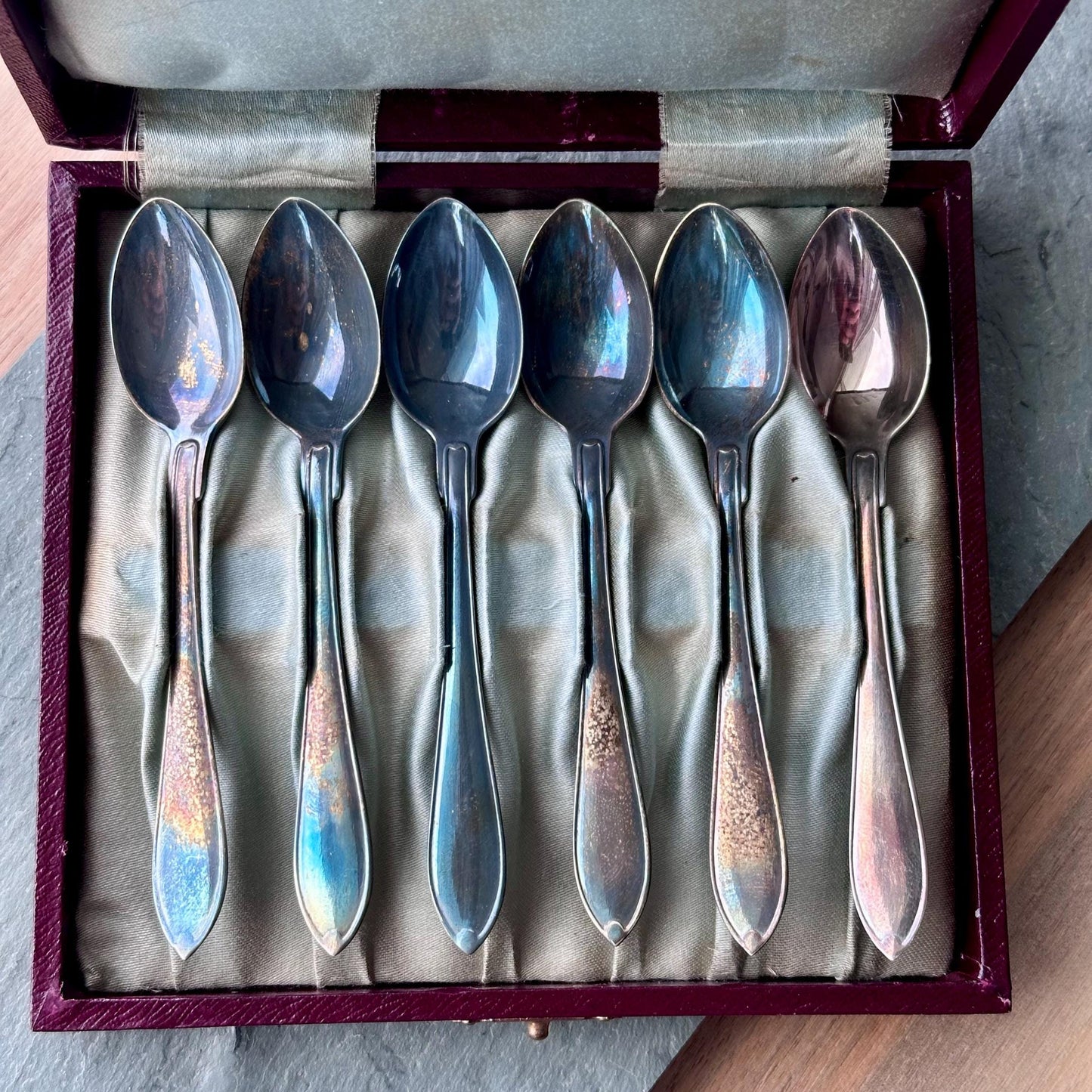 Vintage Swedish Silver Plated Demitasse Spoons – Set of 6 by FAK