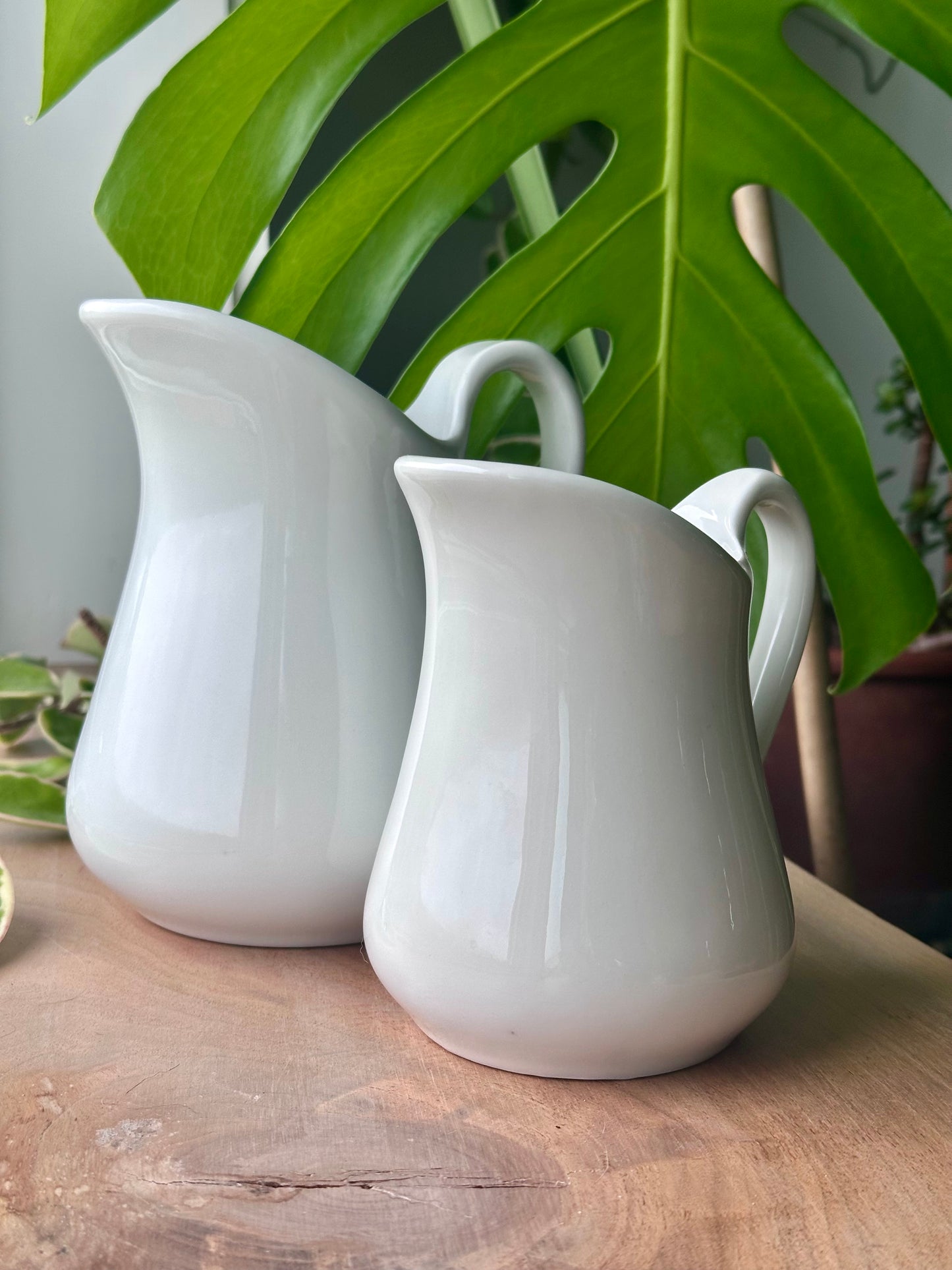 Pair of Vintage Pilivuyt French Porcelain Pitchers