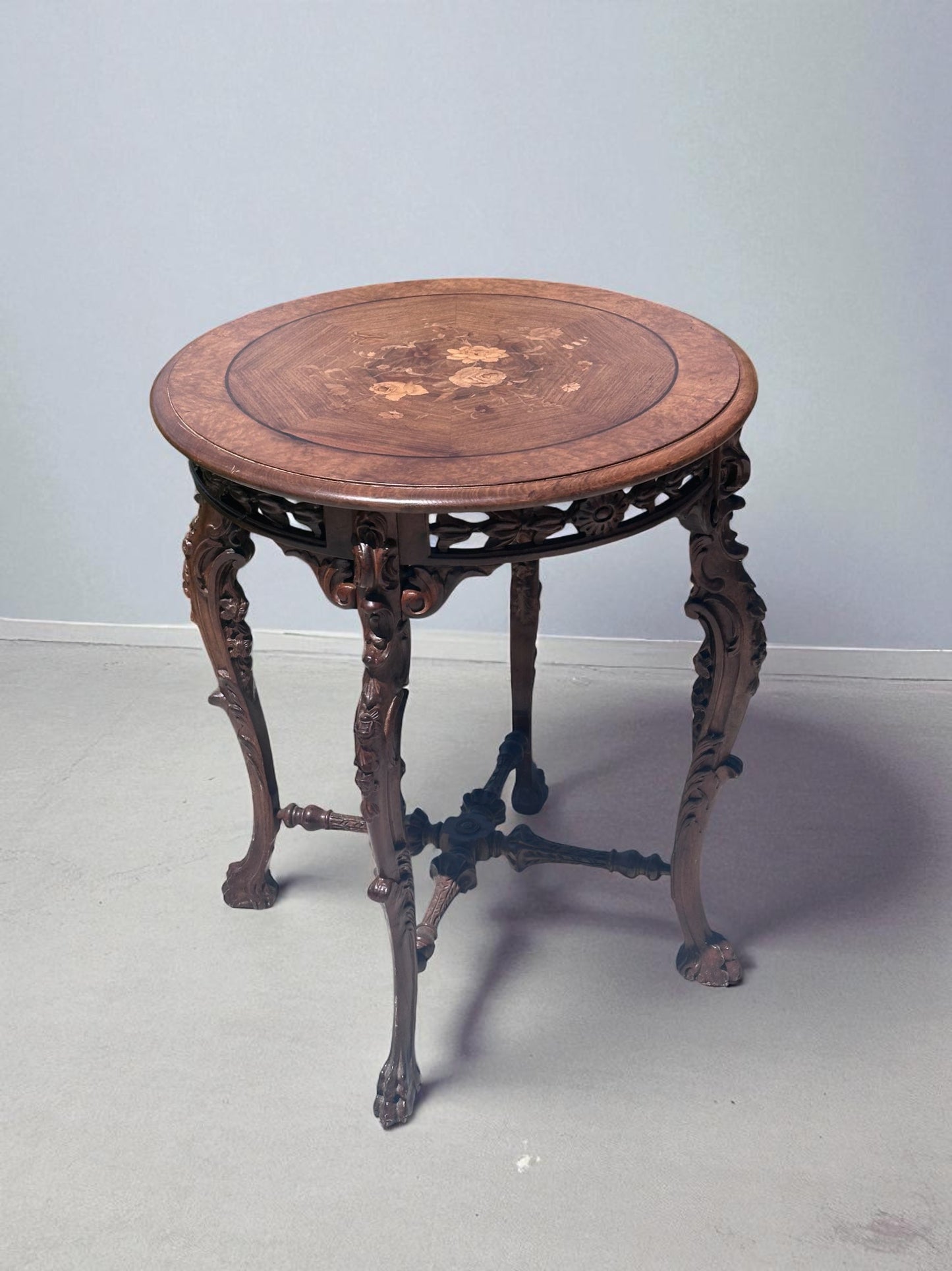 antique louis xiv style carved mahogany table – vintage antique home decor from Mid Hudson Vintage