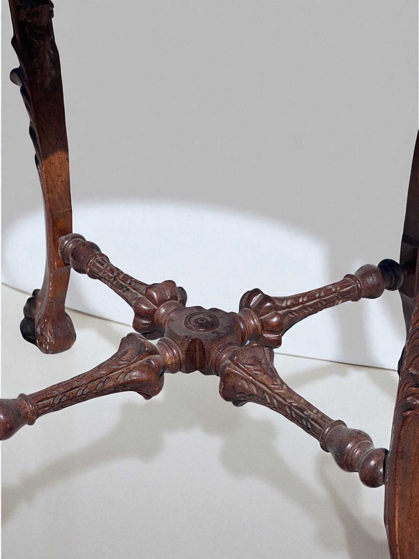 antique louis xiv style carved mahogany table – vintage antique home decor from Mid Hudson Vintage