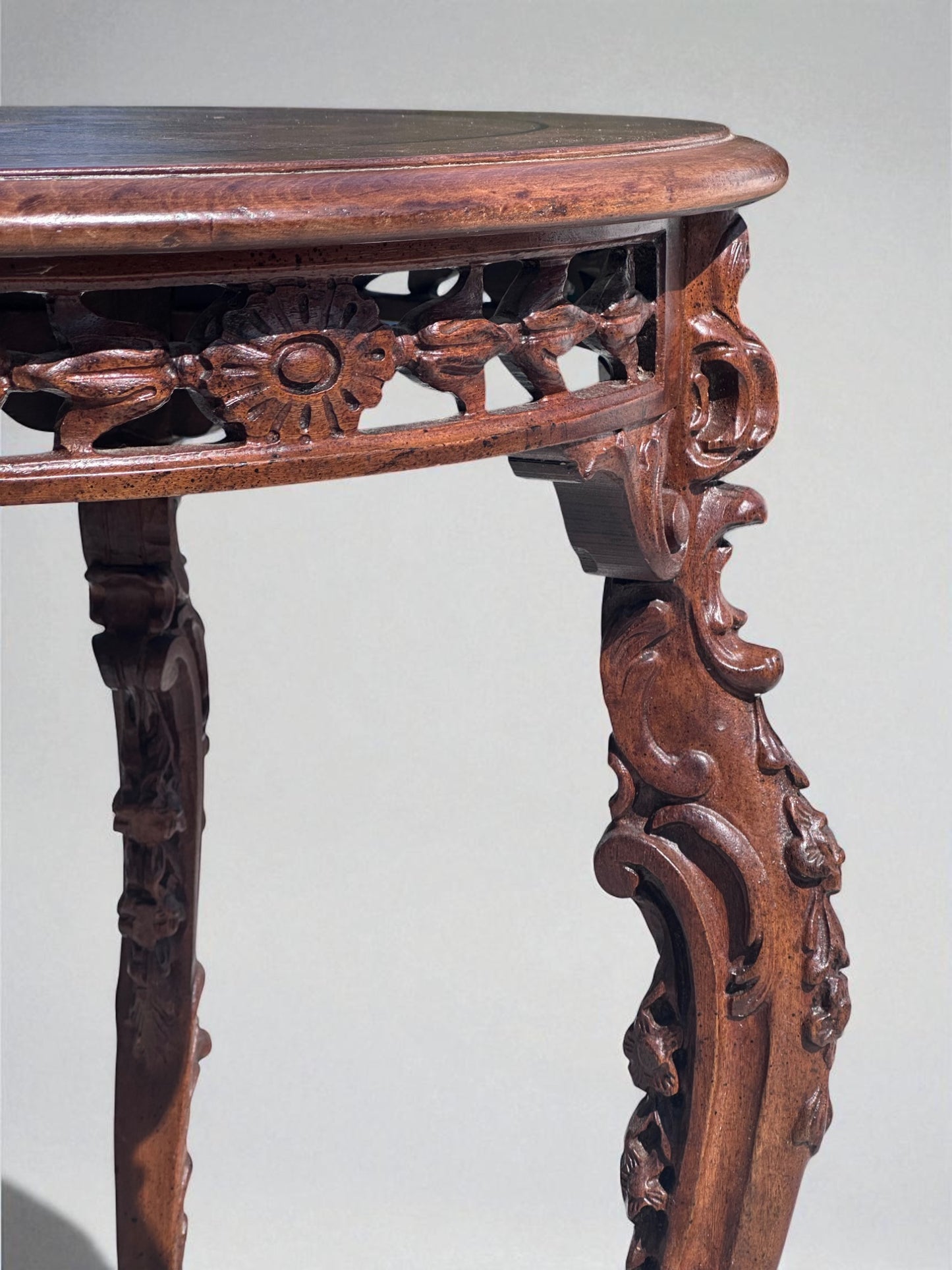 antique louis xiv style carved mahogany table – vintage antique home decor from Mid Hudson Vintage