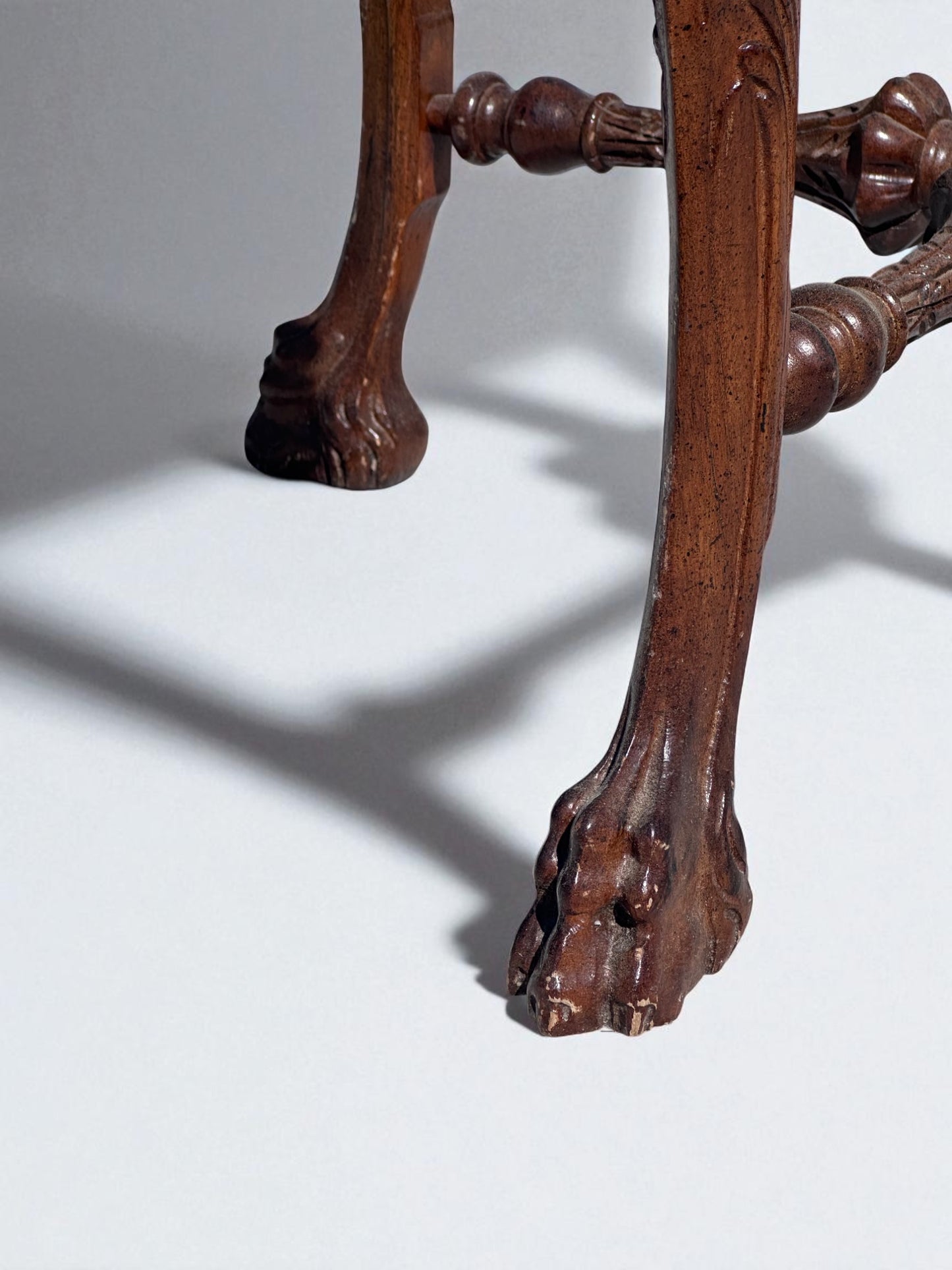 antique louis xiv style carved mahogany table – vintage antique home decor from Mid Hudson Vintage