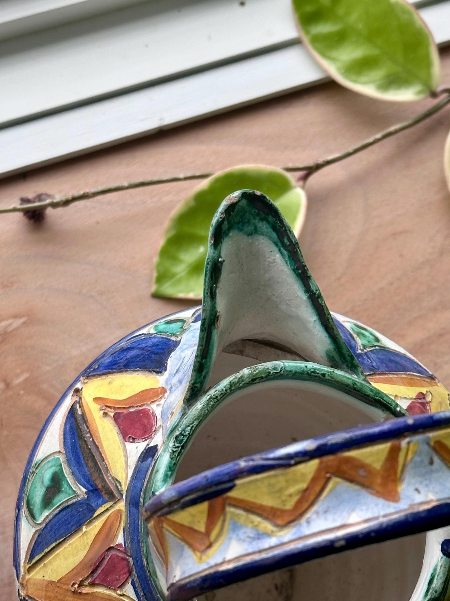 antique deruta majolica vase pitcher hand painted italian pottery signed italy – vintage antique home decor from Mid Hudson Vintage
