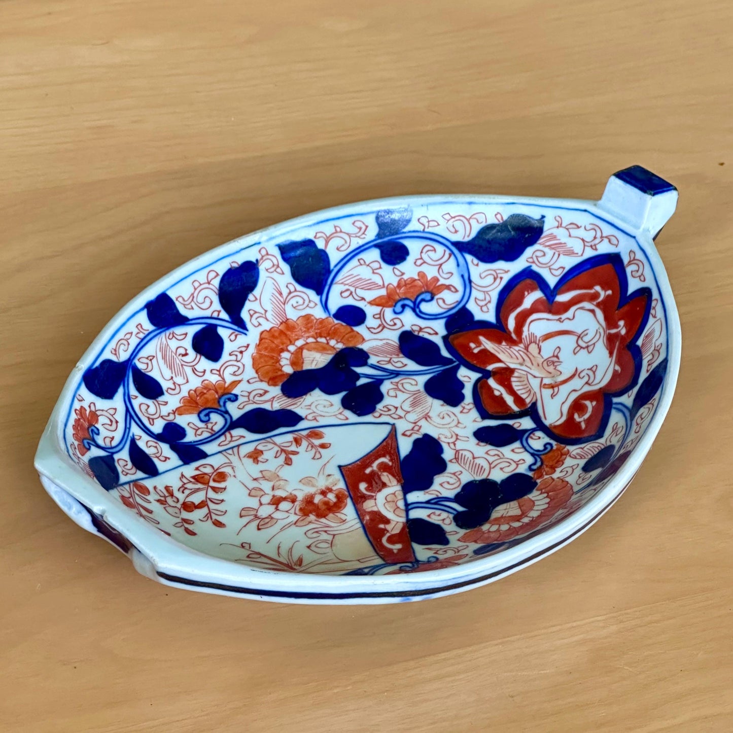 Antique Japanese Imari Boat Dish - Meji Period 1868-1912