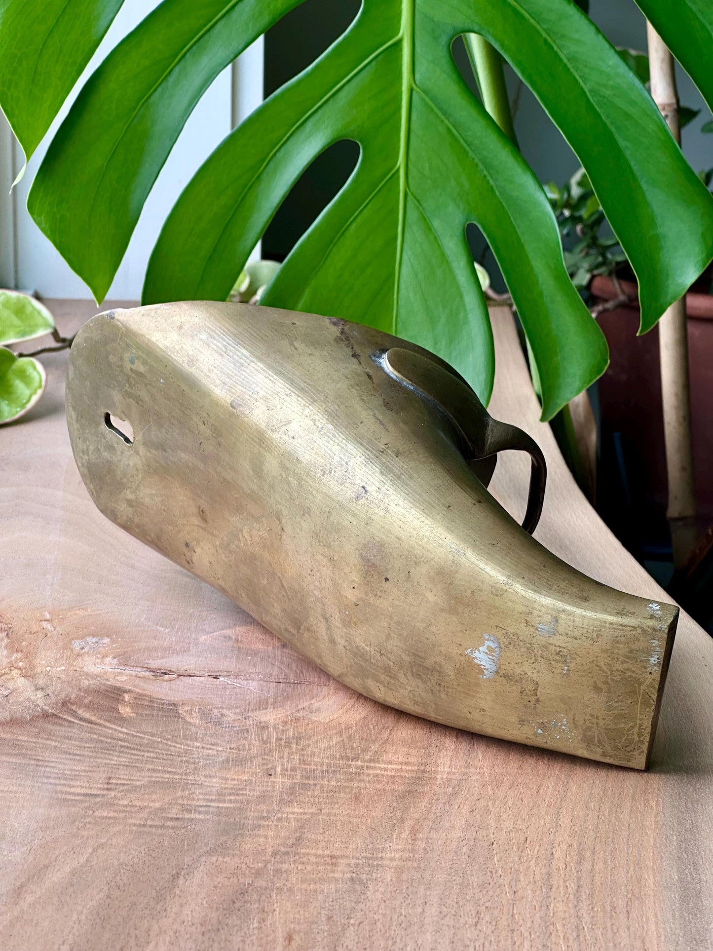 Antique Brass Conquistador Stirrup Wall Pocket – Sleek Polished Finish