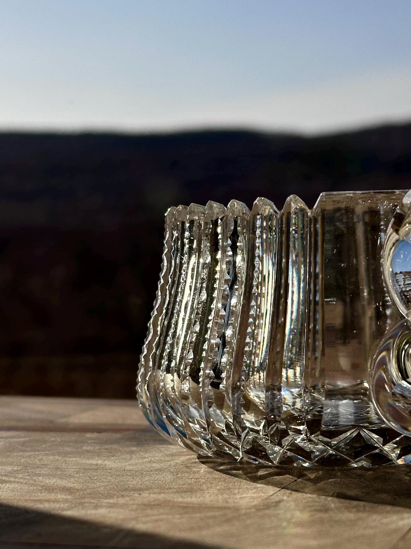 antique crystal groove slash american brilliant bowl creamer set 1897 1912 – vintage antique home decor from Mid Hudson Vintage