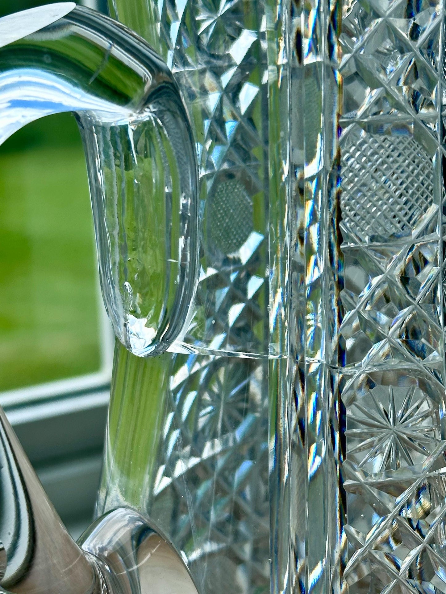 antique american brilliant cut glass pitcher – vintage antique home decor from Mid Hudson Vintage