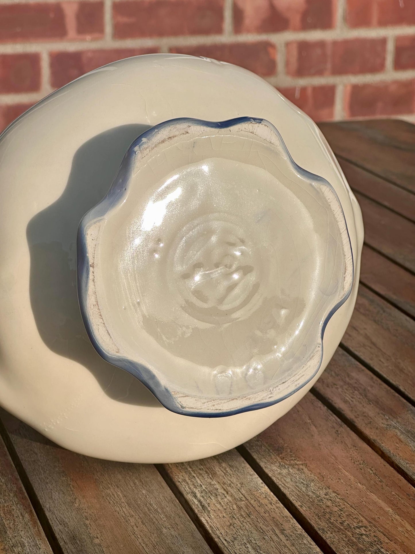 Vintage McCoy Blue & White Pitcher and Bowl Set – Pattern #7519, USA