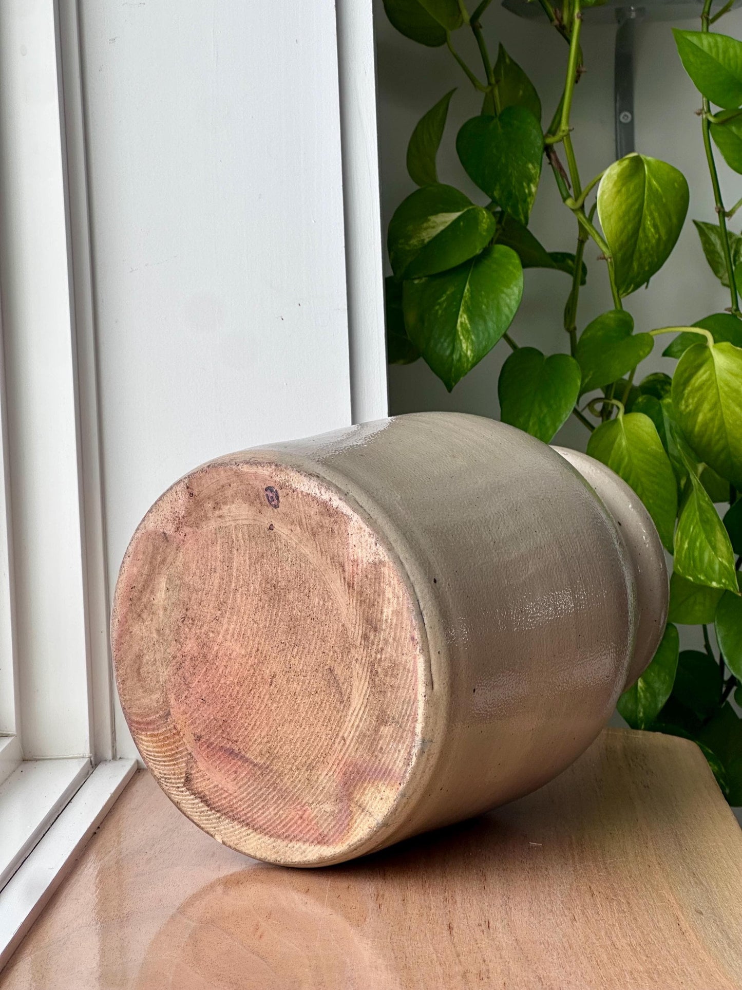 Antique Stoneware Crock – 10” Tall | Vintage Pantry Storage | Country Home Accent