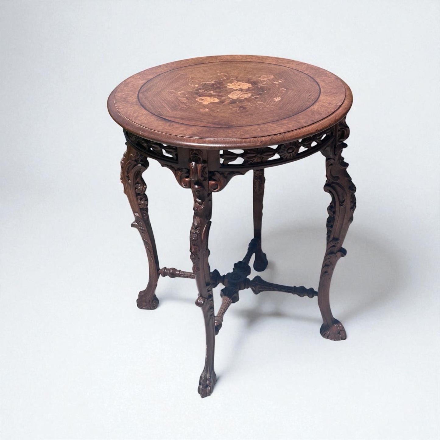 Antique Louis XIV Style Carved Mahogany Table – vintage antique home decor from Mid Hudson Vintage