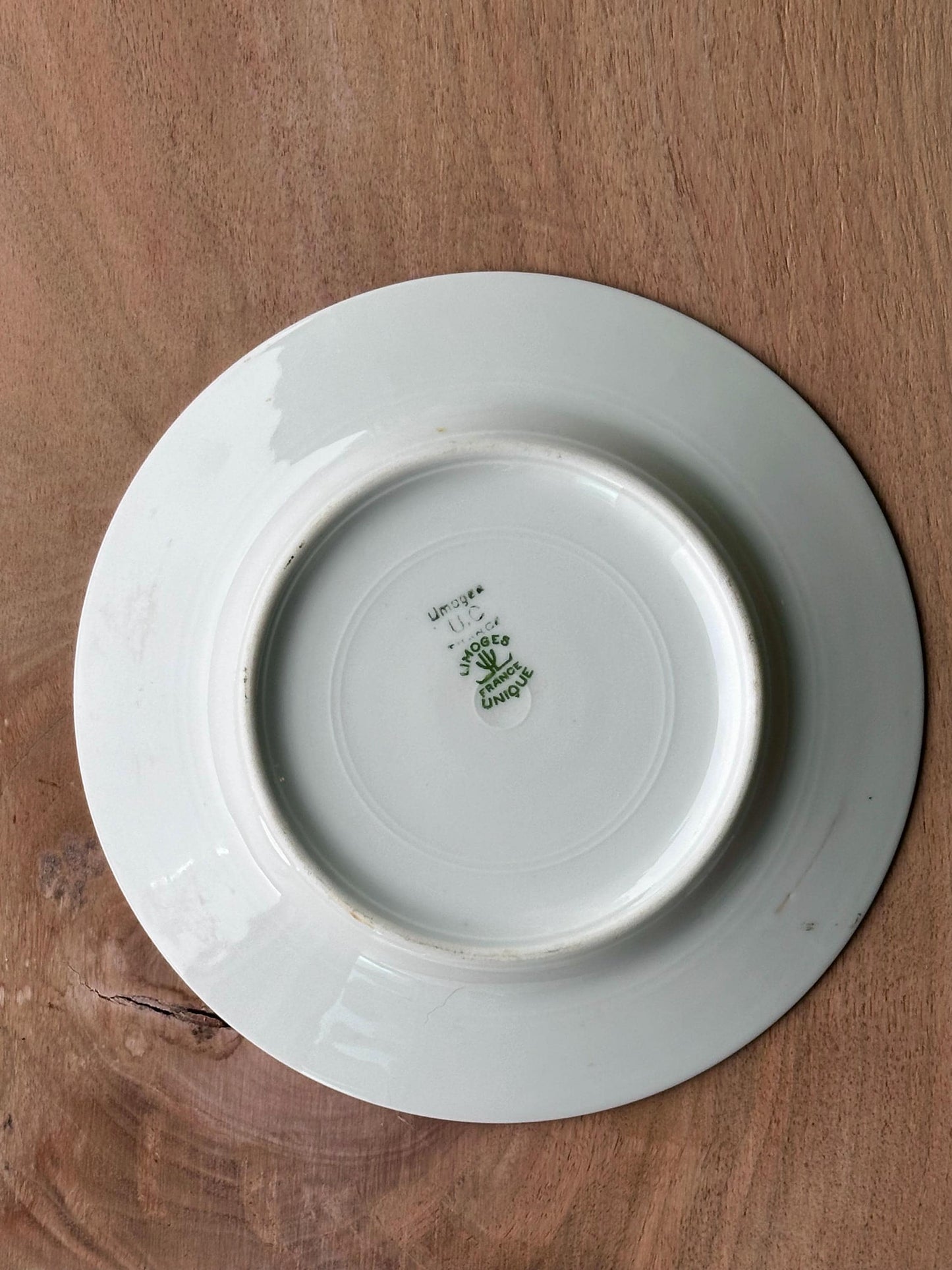 Set of 2 Antique Limoges France "Unique" Dessert/Salad Plates – Floral and Gilt Rim
