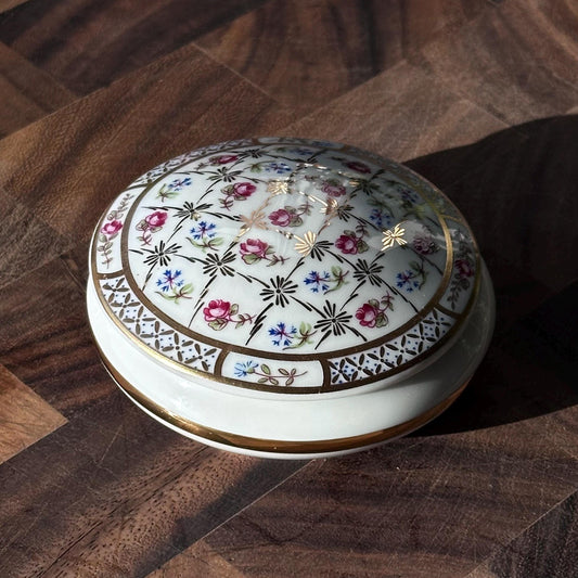 Antique Limoges Castel France Porcelain Trinket Box – Sèvres 18th Century Inspired