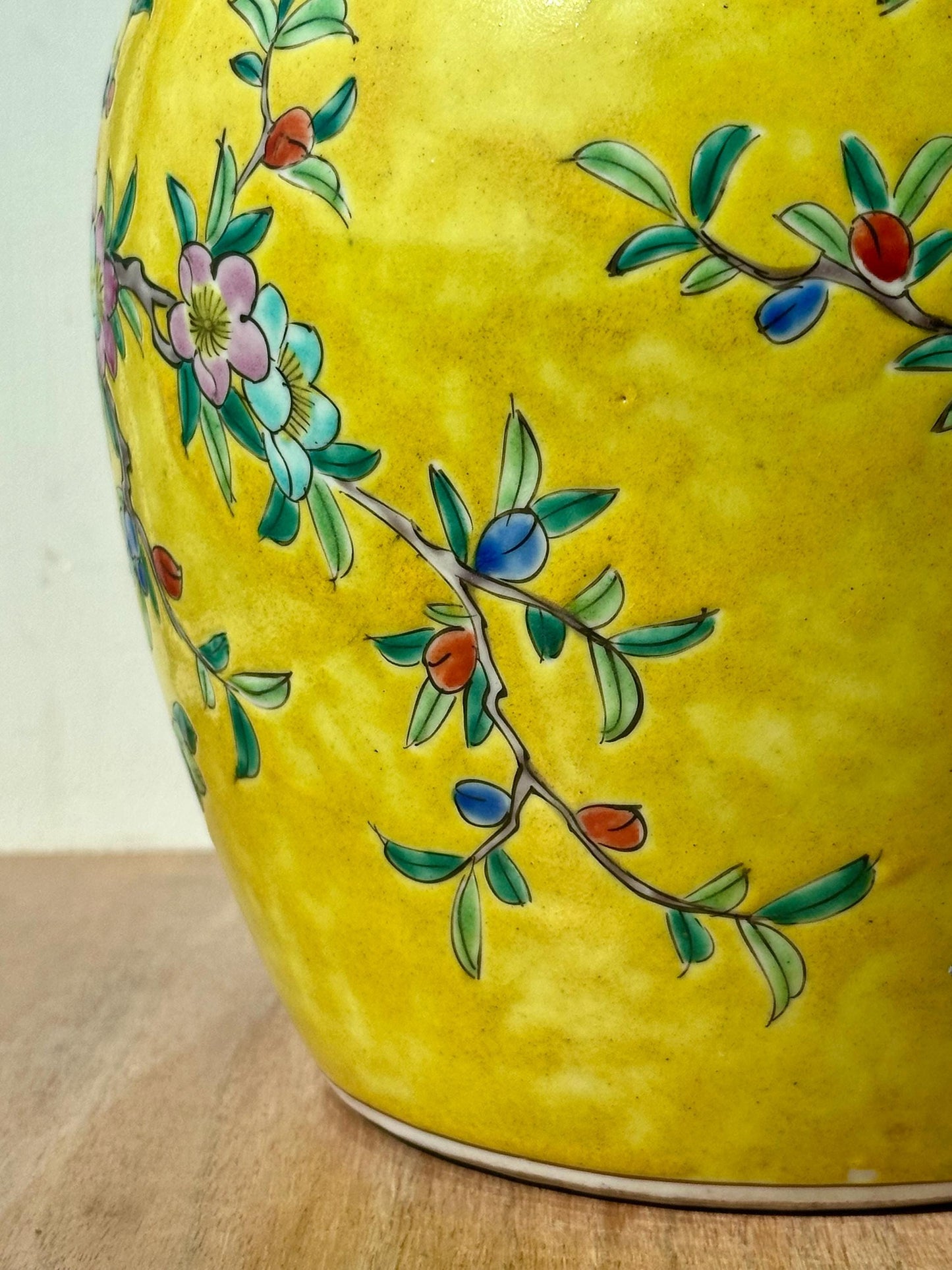 Antique Nippon Vase with Birds & Blossoms – Yellow Ground