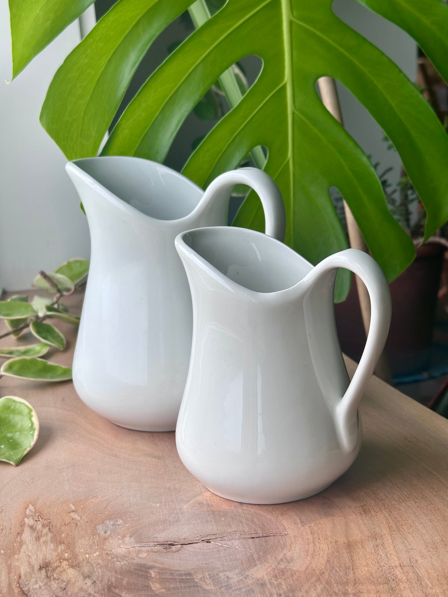 Pair of Vintage Pilivuyt French Porcelain Pitchers