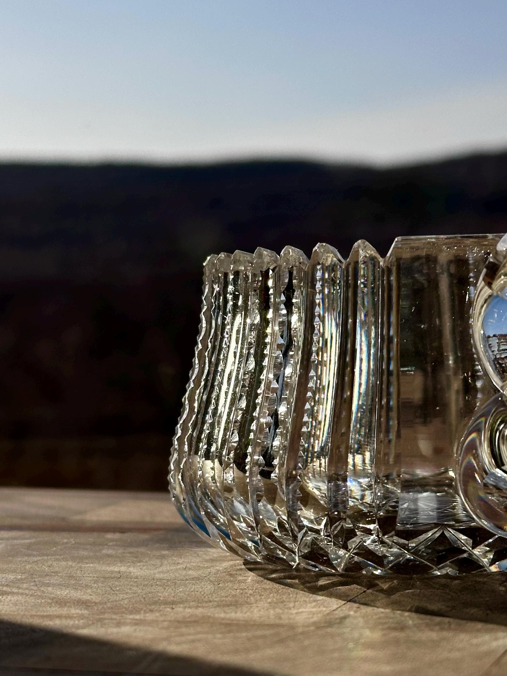 antique crystal groove slash american brilliant bowl creamer set 1897 1912 – vintage antique home decor from Mid Hudson Vintage