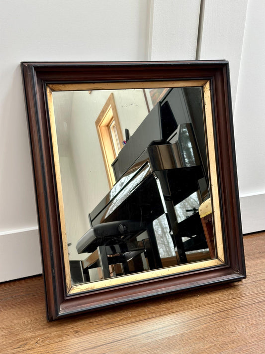 Vintage/Antique Wooden Wall Mirror With Gilt Trim