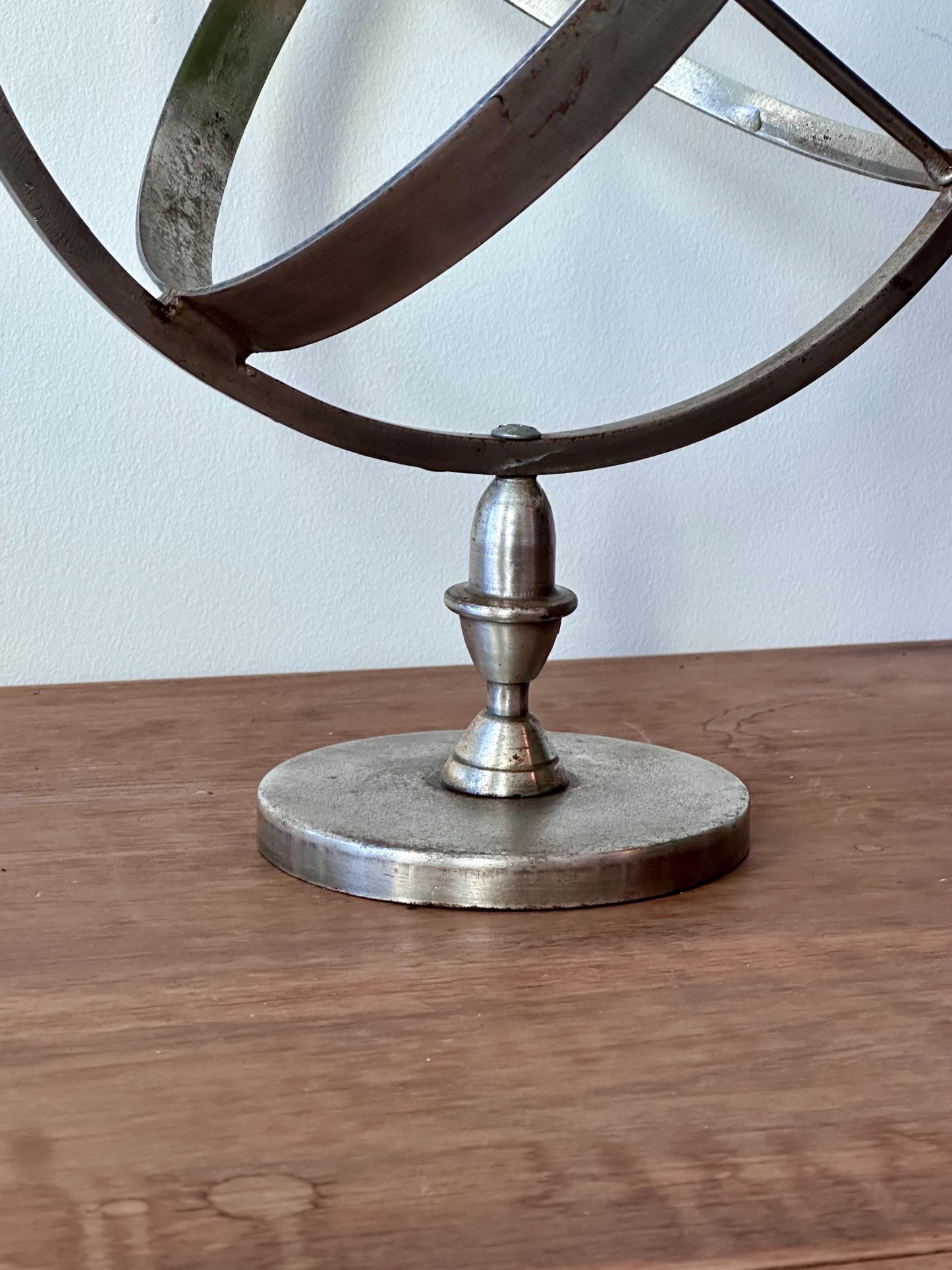 Vintage Mid-Century Armillary Sphere | Metal Celestial Sculpture | Industrial Astronomy Decor