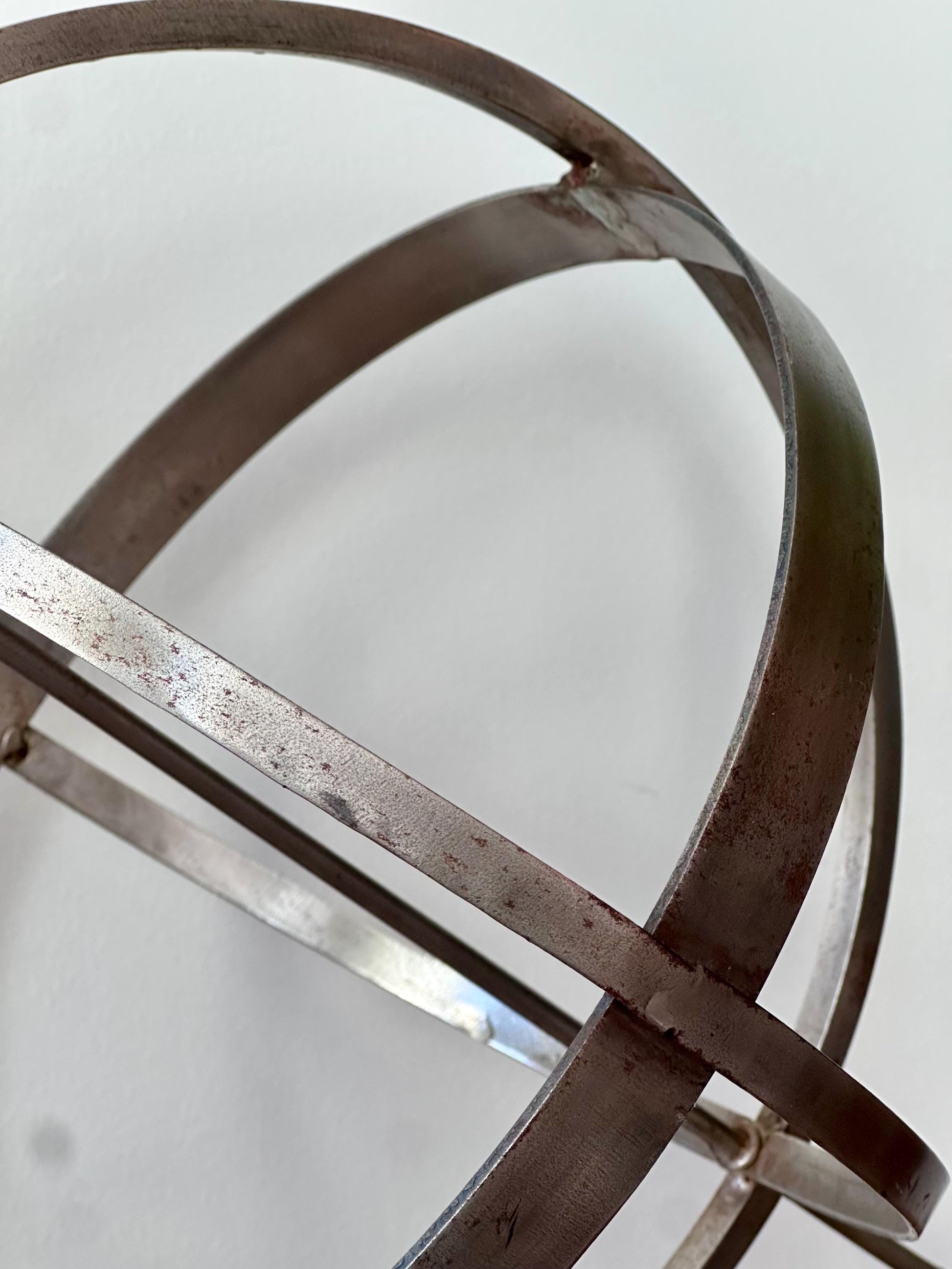 Vintage Mid-Century Armillary Sphere | Metal Celestial Sculpture | Industrial Astronomy Decor