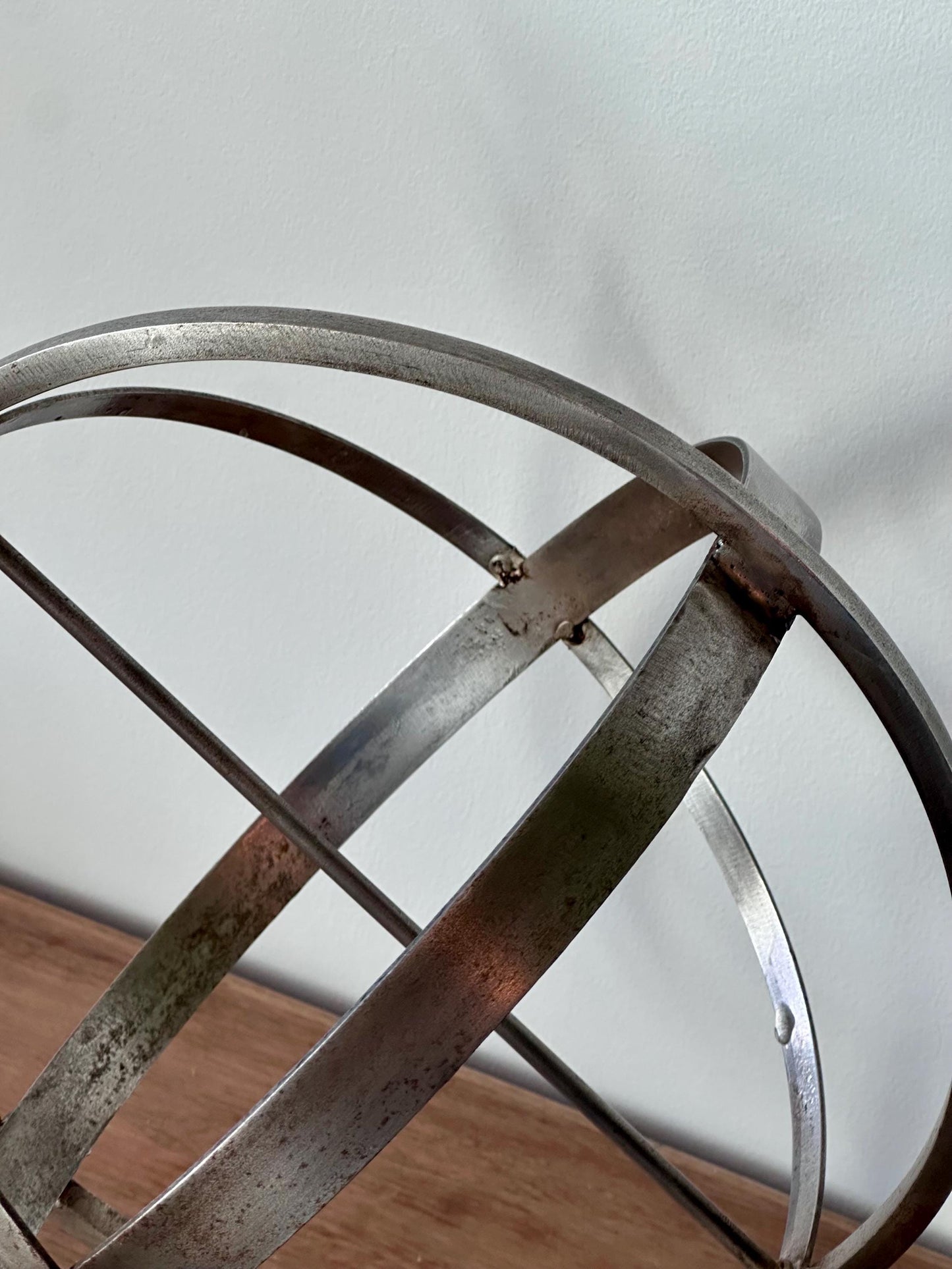 Vintage Mid-Century Armillary Sphere | Metal Celestial Sculpture | Industrial Astronomy Decor