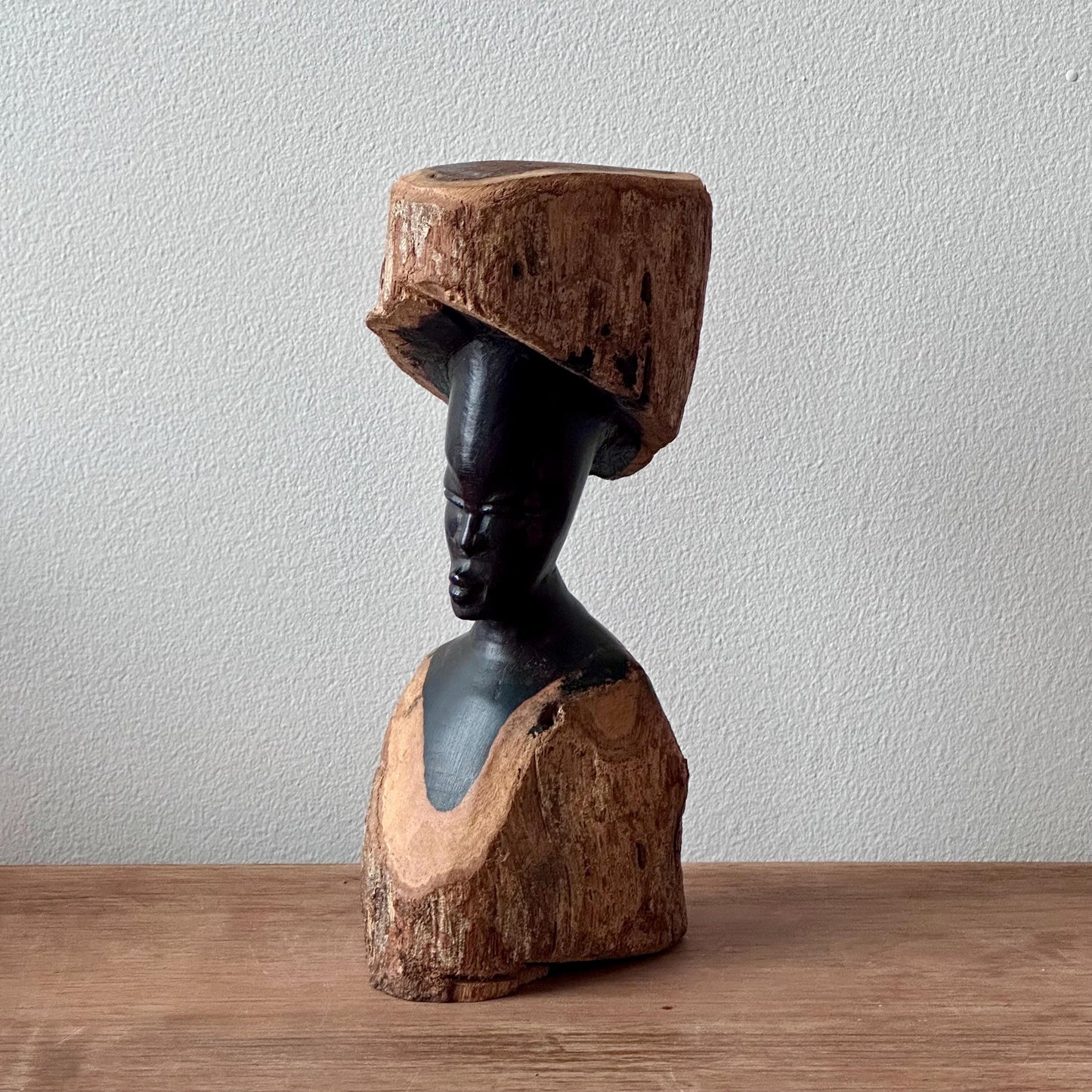 Hand Carved Wooden Figure Sculpture | Vintage Figural Wood Art | Organic Modern Tribal Decor