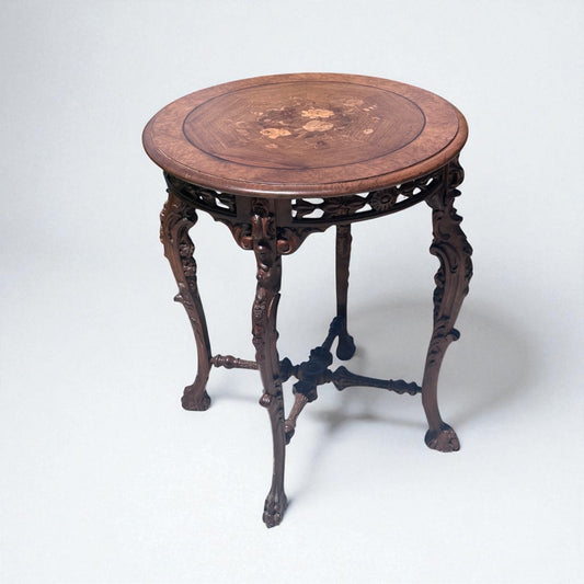 Antique Louis XIV Style Carved Mahogany Table – vintage antique home decor from Mid Hudson Vintage